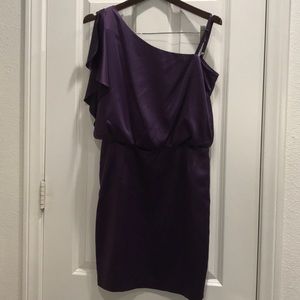 Purple silk dress